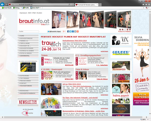Screenshot www.brautinfo.at